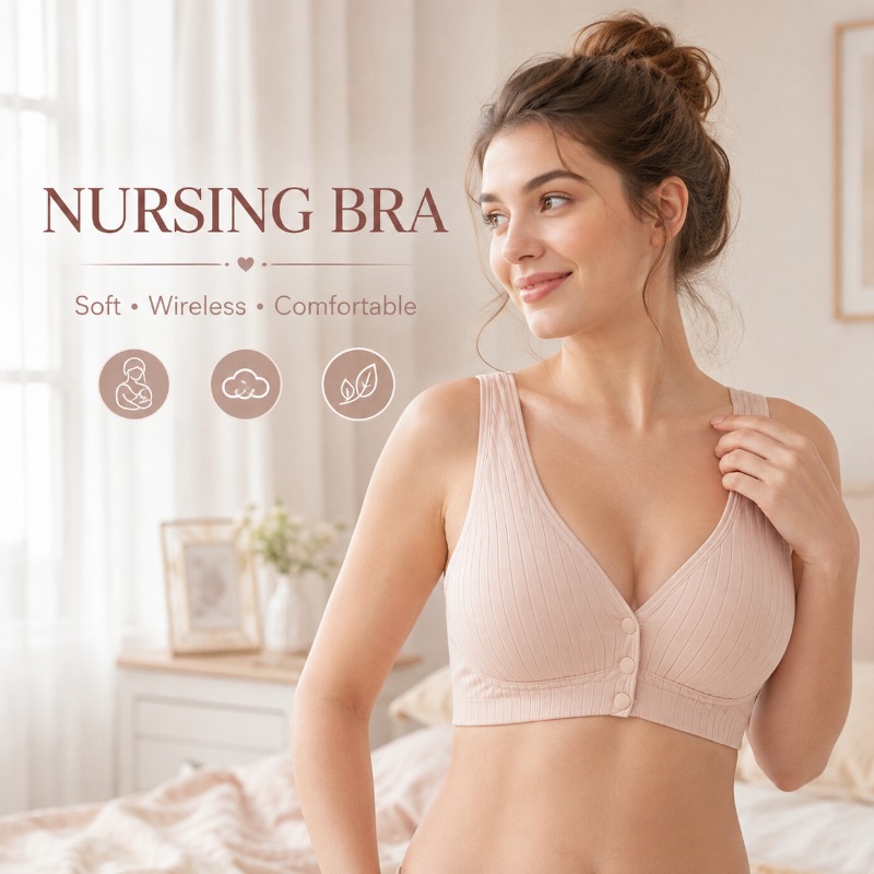 Nursing Bra Sleep - Sujetador de Lactancia para Mujer, Sujetador