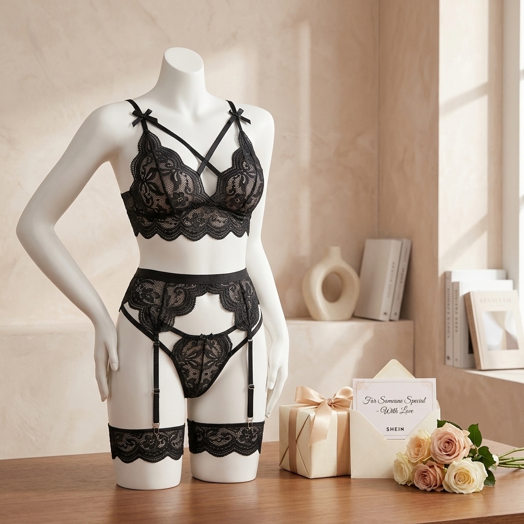 Conjunto de lencería de encaje - Garter Belt Set reseña y precio